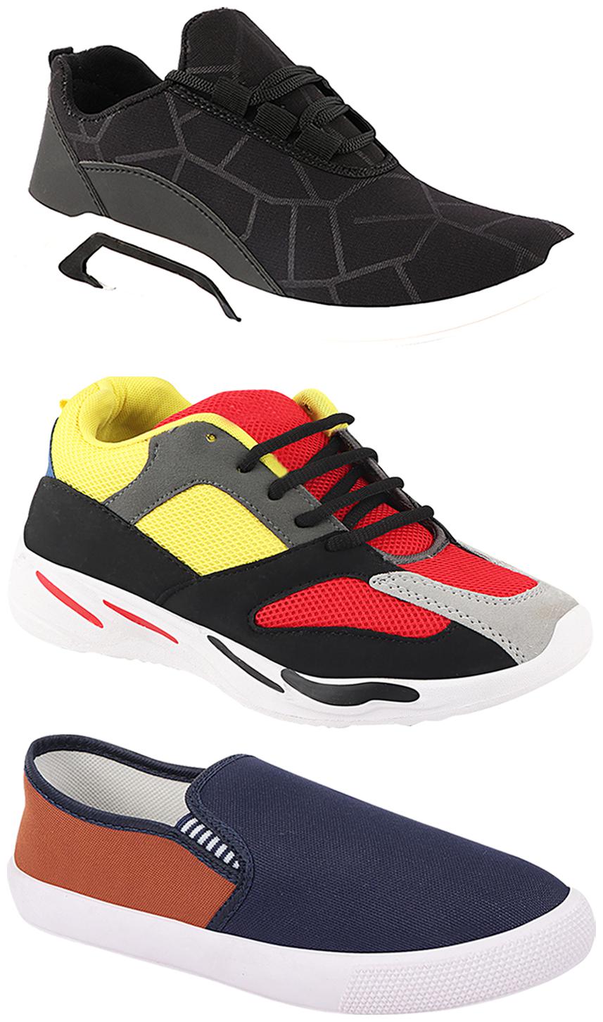 

Birde Men Multi-Color Casual Shoes - CASUAL SPORTS SNEAKERS RUNNNING SHOES - BRD-300-BLK-309-TAN-333