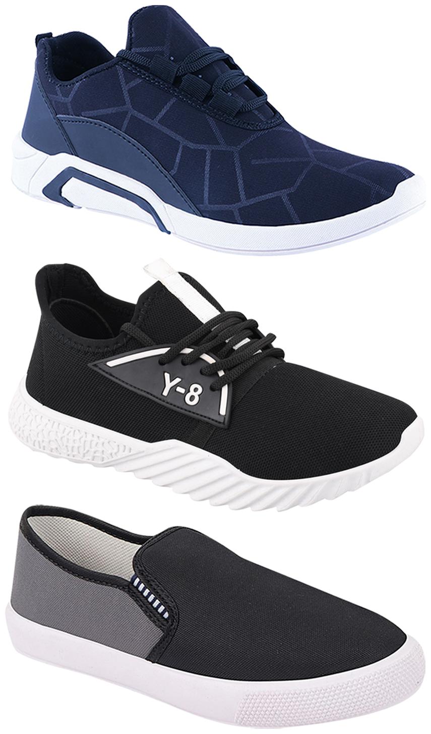 

Birde Men Multi-Color Casual Shoes - BRD-300-BLU-309-GRY-378