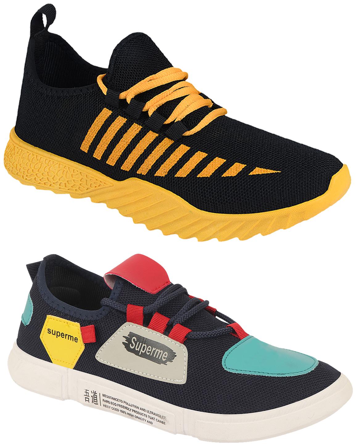 

Birde Multicolor Mesh Casual Shoes For Men (Pack of 2)