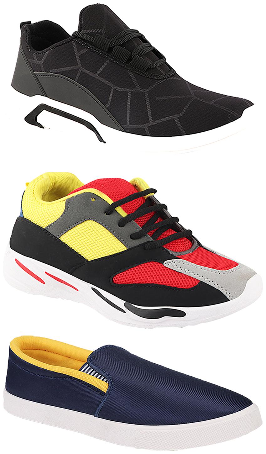 

Birde Men Multi-Color Casual Shoes - CASUAL SPORTS SNEAKERS RUNNNING SHOES - BRD-300-BLK BIRDE-52-333