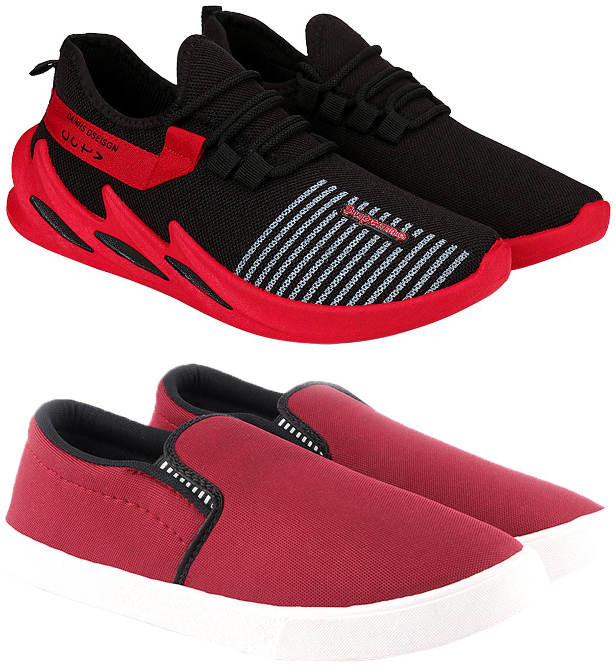 

Birde Multicolor Mesh Casual Shoes For Men (Pack of 2)