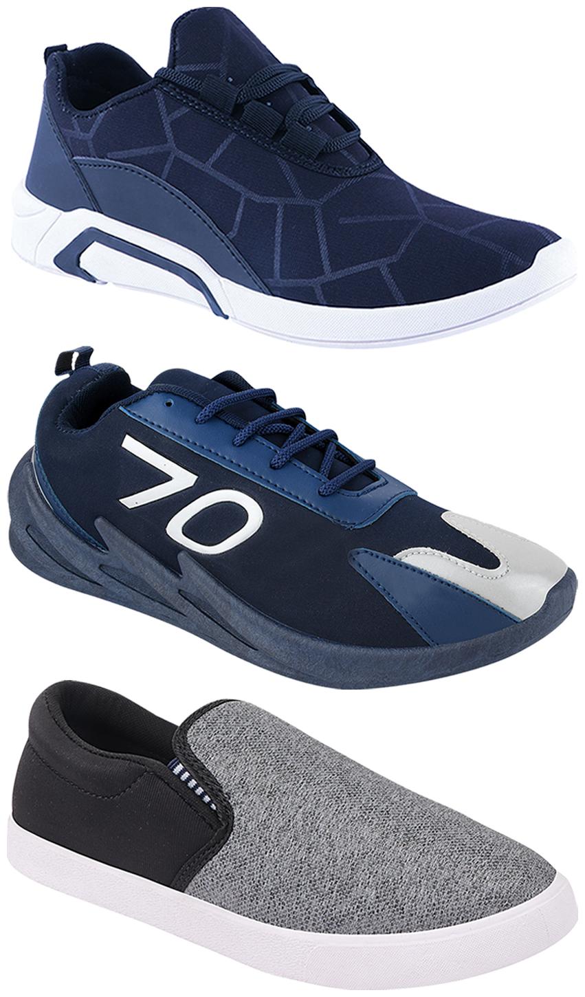 

Birde Men Multi-Color Casual Shoes - CASUAL SPORTS SNEAKERS RUNNNING SHOES - BRD-300-BLU-310-SLVR-351