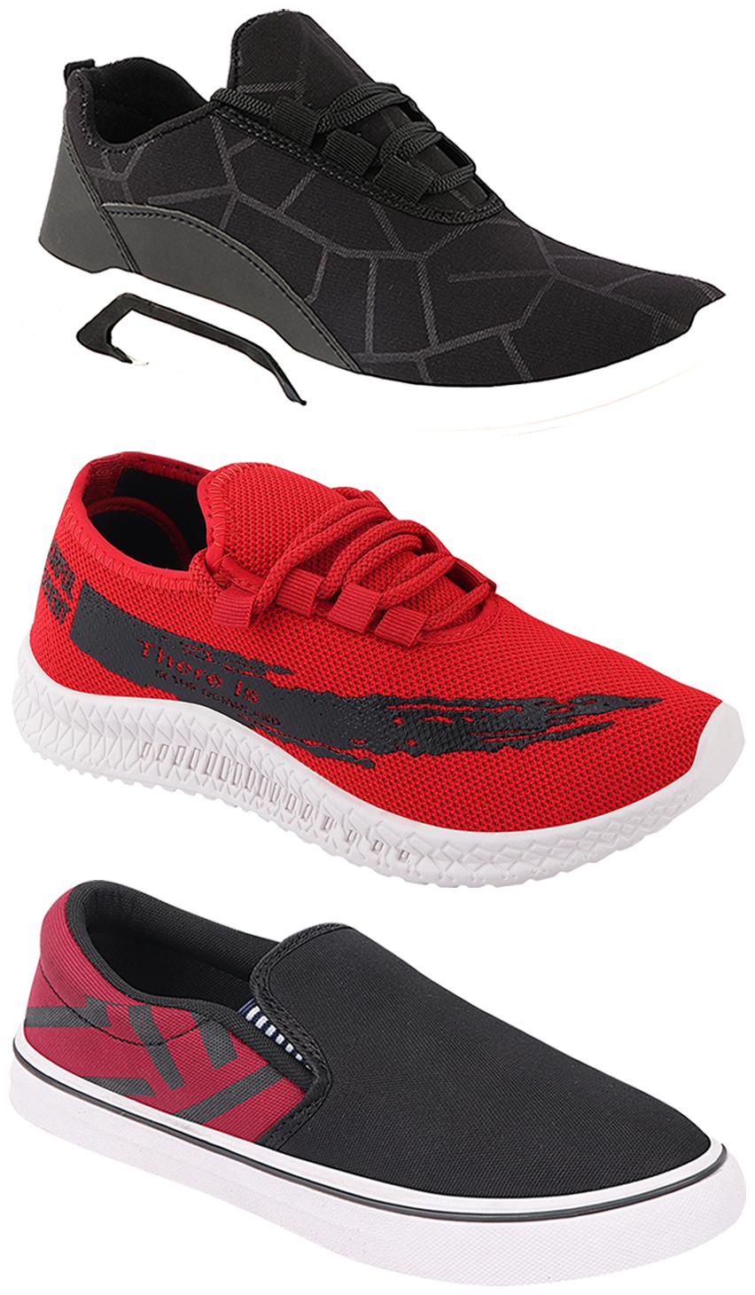 

Birde Men Multi-Color Casual Shoes - BRD-300-BLK-308-MRN-321