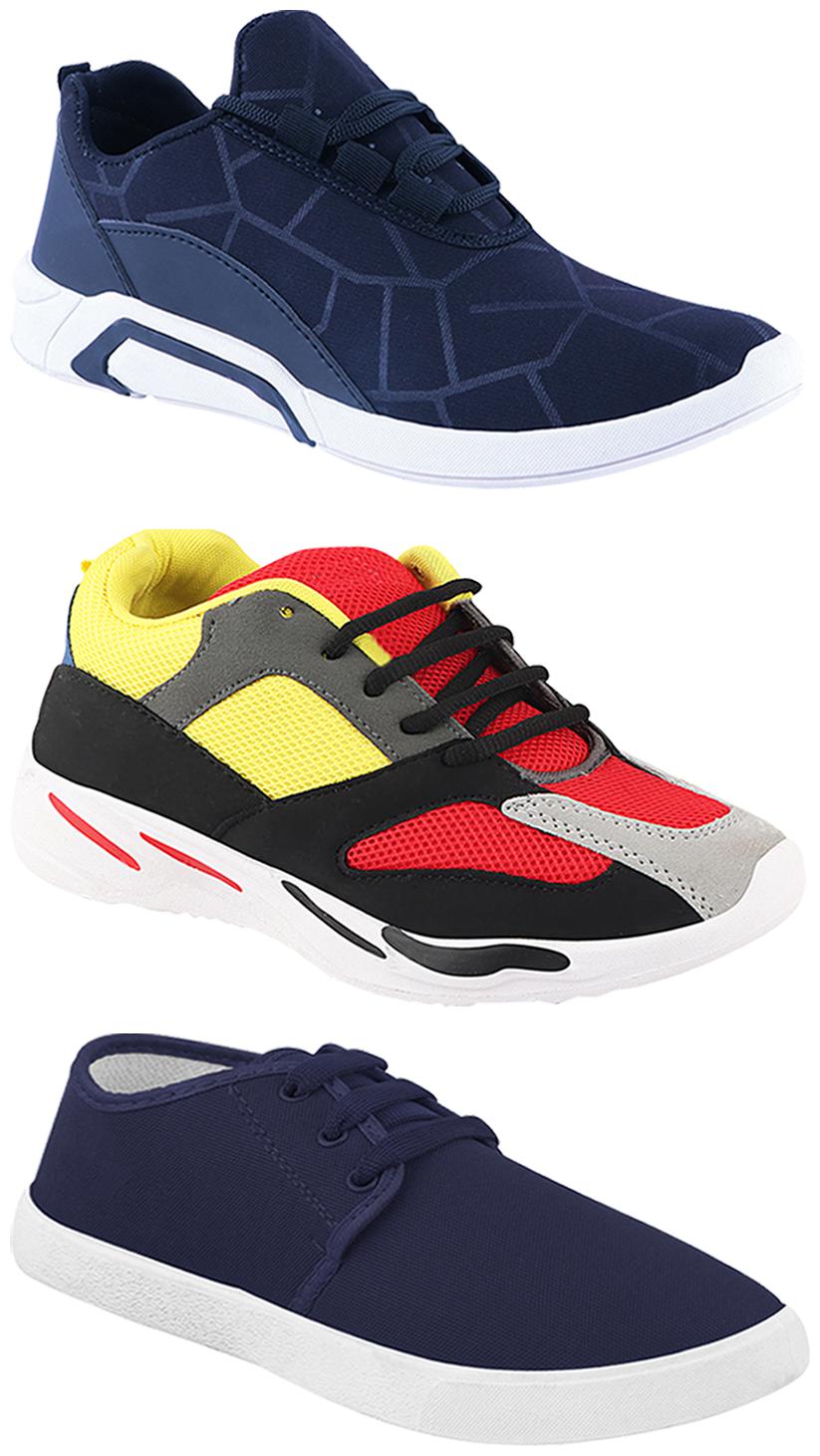 

Birde Men Multi-Color Casual Shoes - CASUAL SPORTS SNEAKERS RUNNNING SHOES - BRD-300-BLU-1078-333