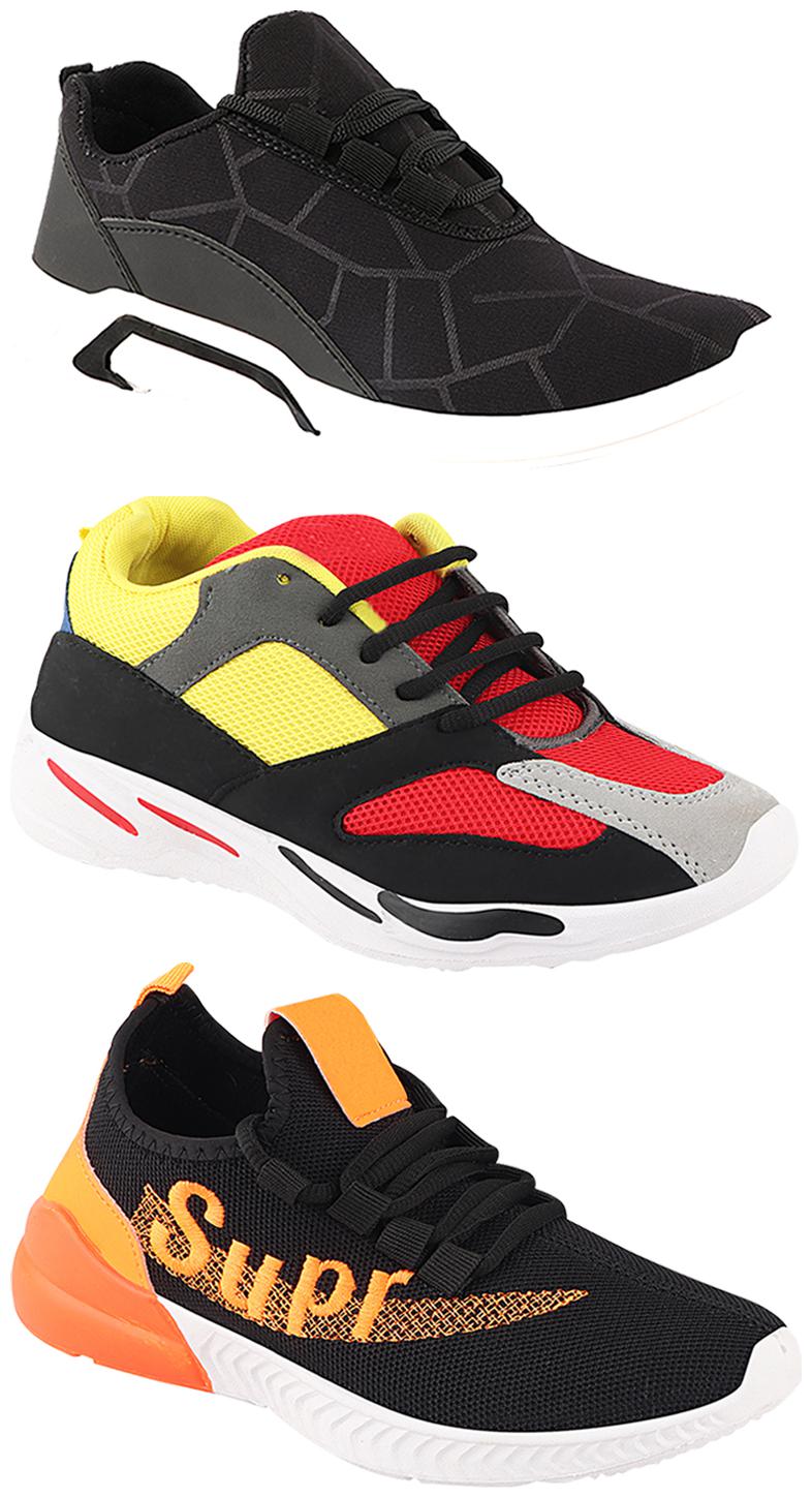 

Birde Men Multi-Color Casual Shoes - CASUAL SPORTS SNEAKERS RUNNNING SHOES - BRD-300-BLK-331-333