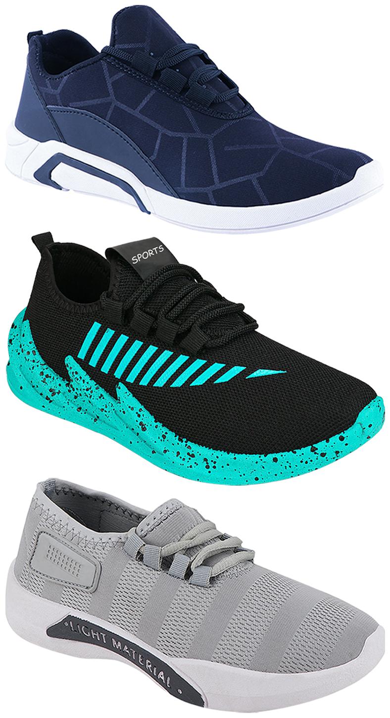

Birde Men Multi-Color Casual Shoes - BRD-300-BLU-301-GRY-324-SGRN