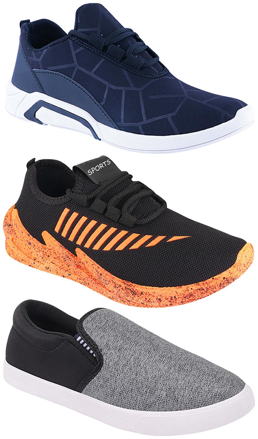 

Birde Men Multi-Color Casual Shoes - BRD-300-BLU-310-SLVR-324-ORNG