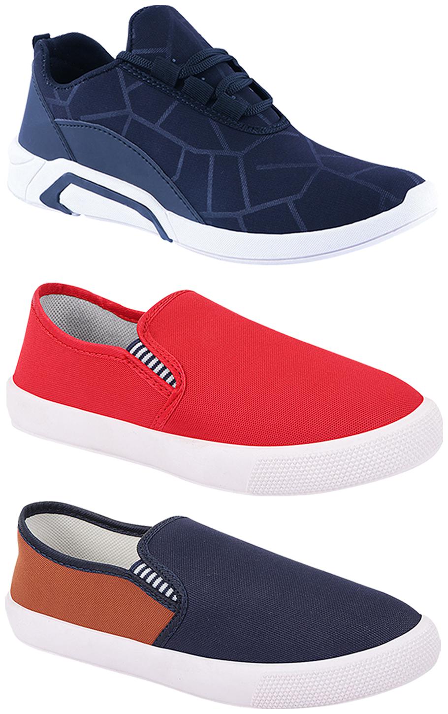 

Birde Men Multi-Color Casual Shoes - BRD-300-BLU-309-RD-309-TAN