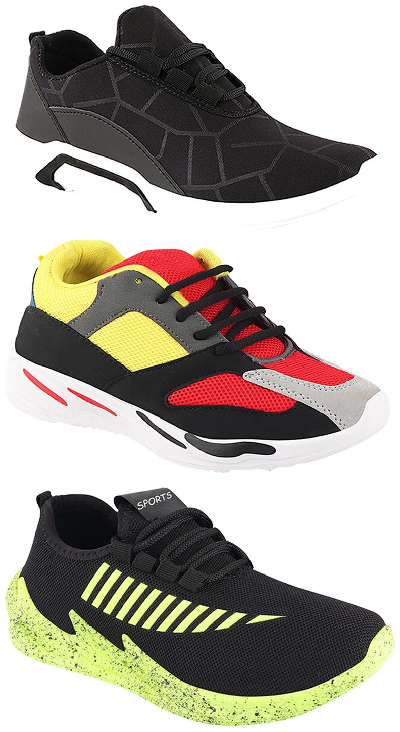 

Birde Men Multi-Color Casual Shoes - CASUAL SPORTS SNEAKERS RUNNNING SHOES - BRD-300-BLK-324-PGRN-333
