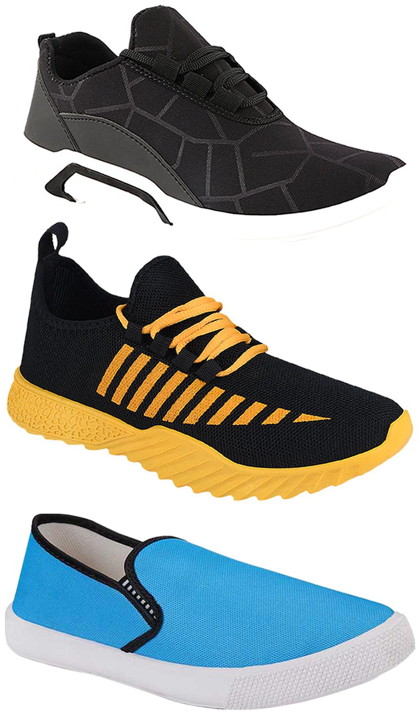 

Birde Men Multi-Color Casual Shoes - BRD-300-BLK-309-SKY-360