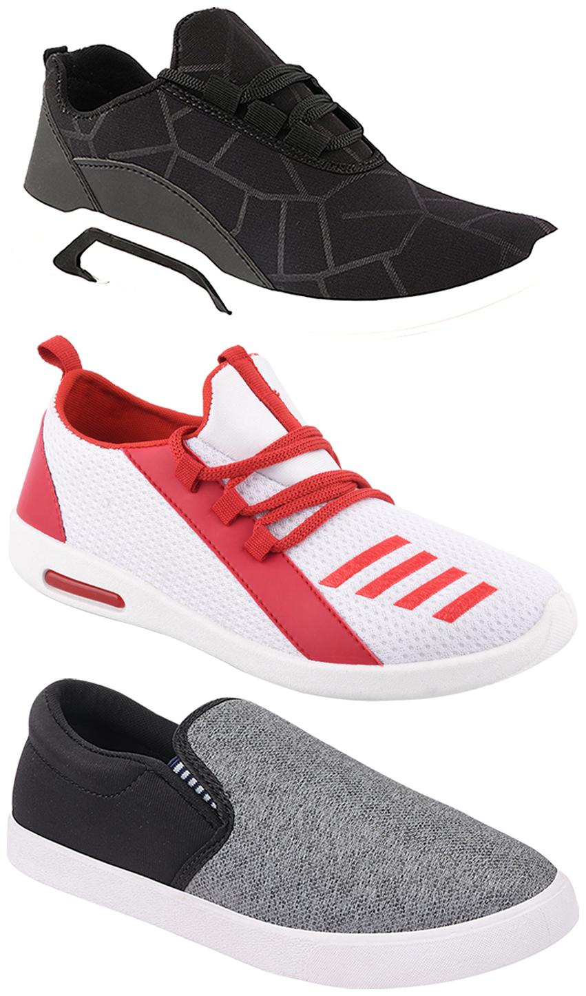 

Birde Men Multi-Color Casual Shoes - BRD-300-BLK-310-SLVR-374