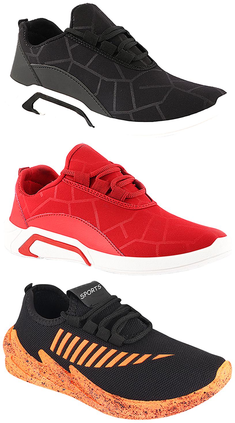 

Birde Men Multi-Color Casual Shoes - BRD-300-BLK-300-RED-324-ORNG
