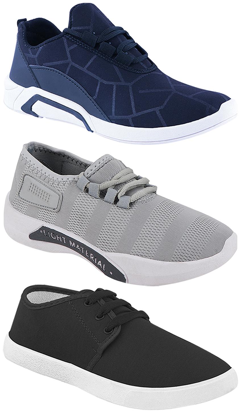 

Birde Men Multi-Color Casual Shoes - BRD-300-BLU-301-GRY-349