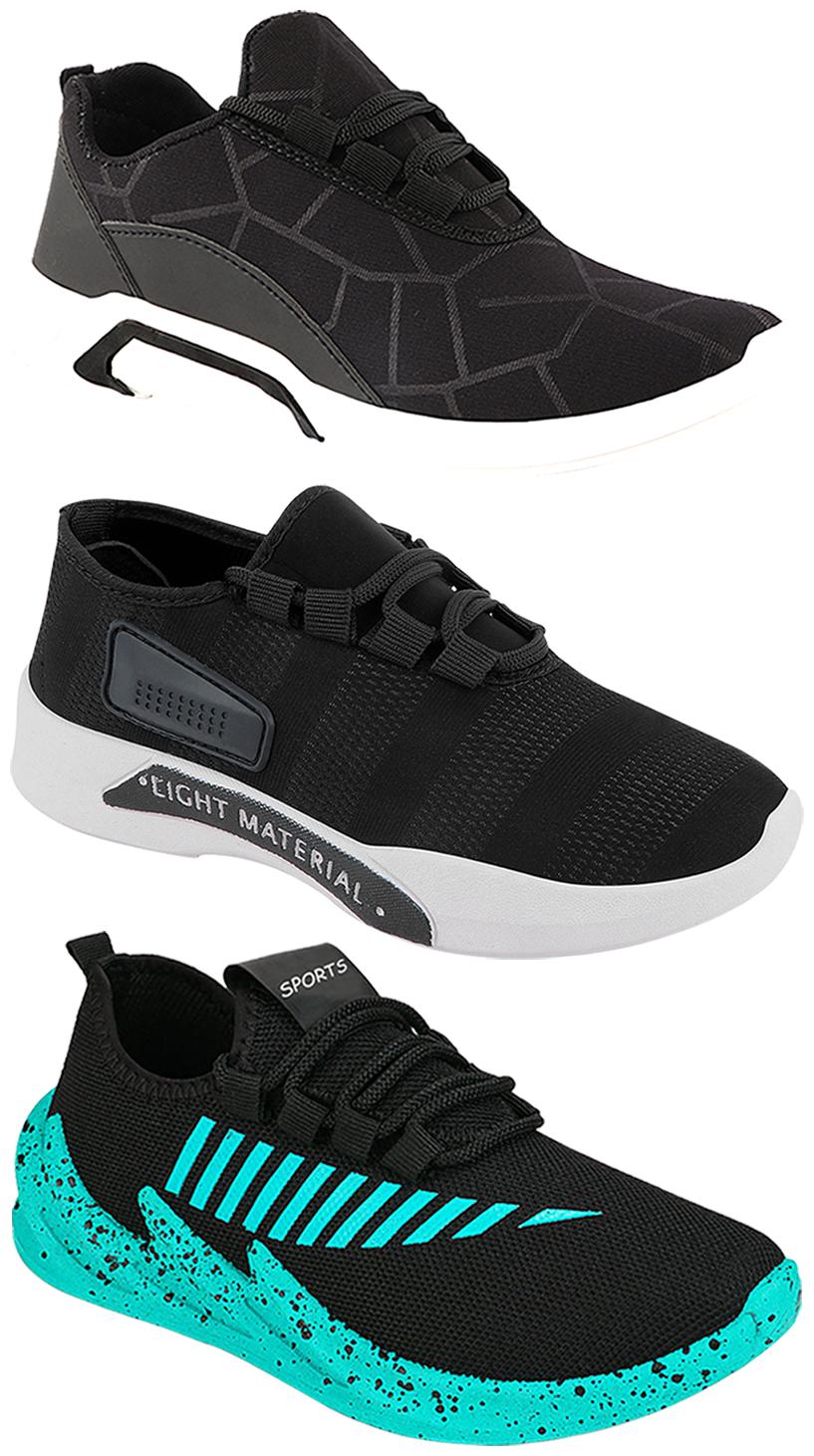 

Birde Men Multi-Color Casual Shoes - BRD-300-BLK-301-BLK-324-SGRN