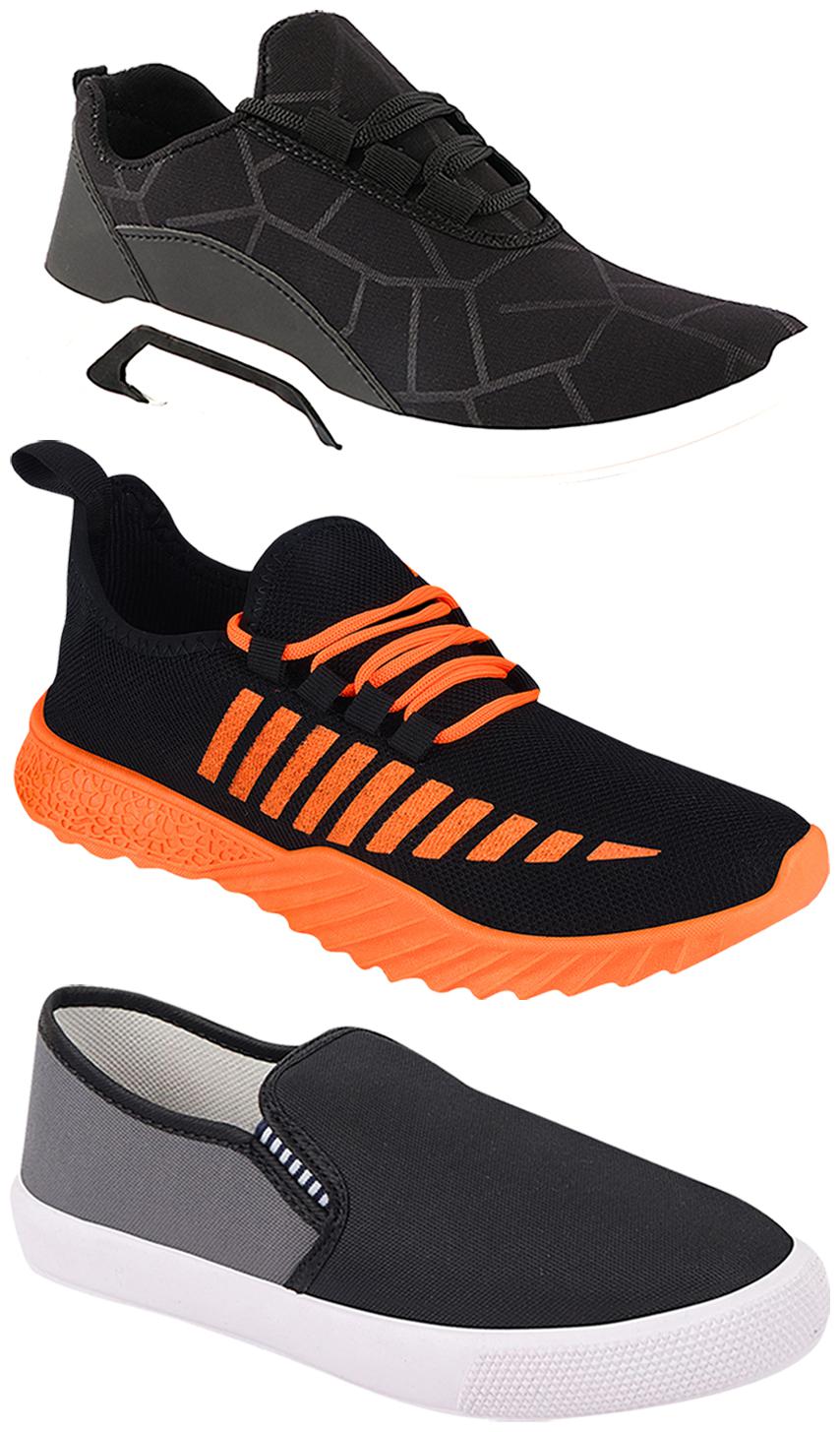 

Birde Men Multi-Color Casual Shoes - BRD-300-BLK-309-GRY-359