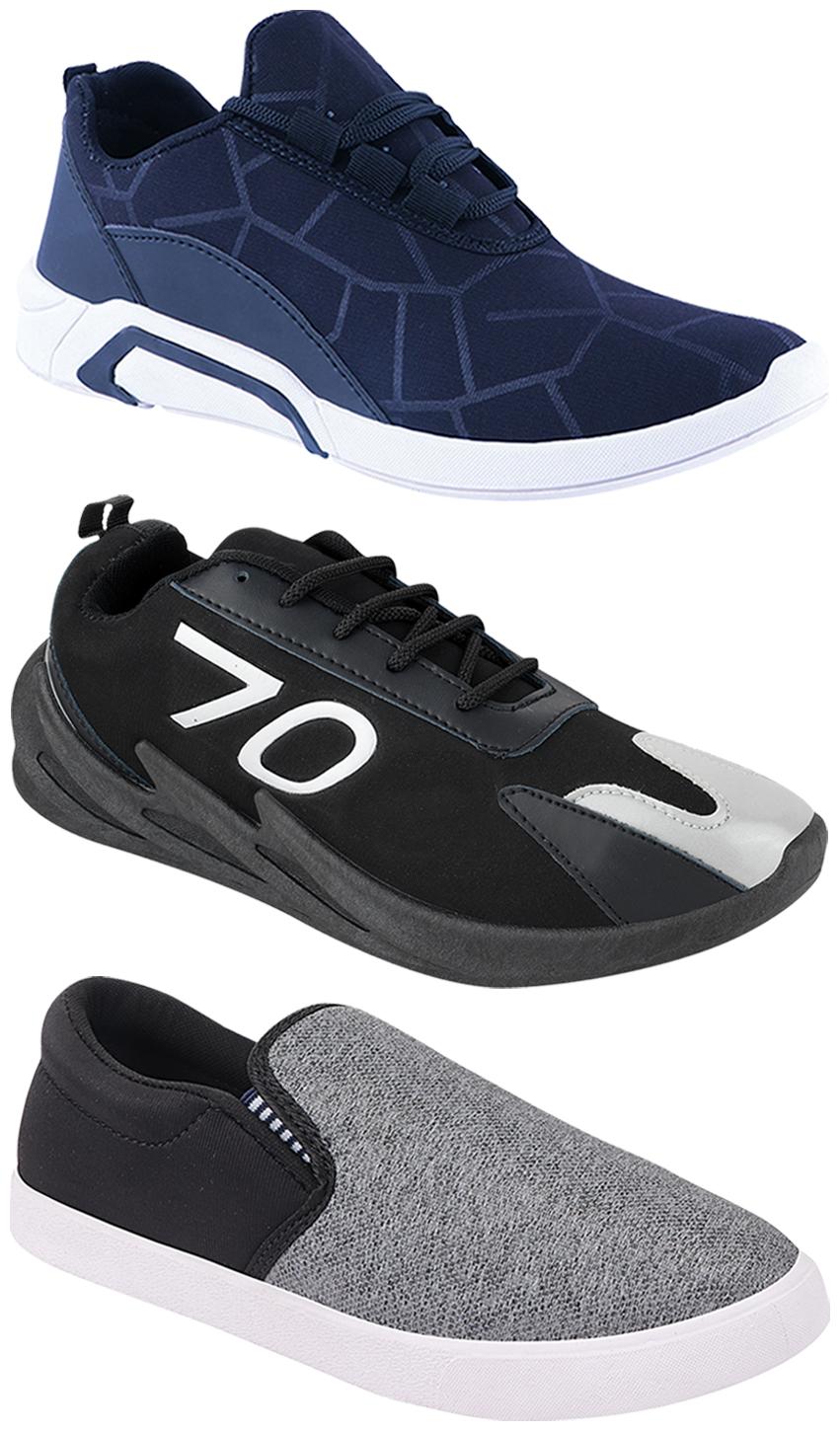 

Birde Men Multi-Color Casual Shoes - CASUAL SPORTS SNEAKERS RUNNNING SHOES - BRD-300-BLU-310-SLVR-350