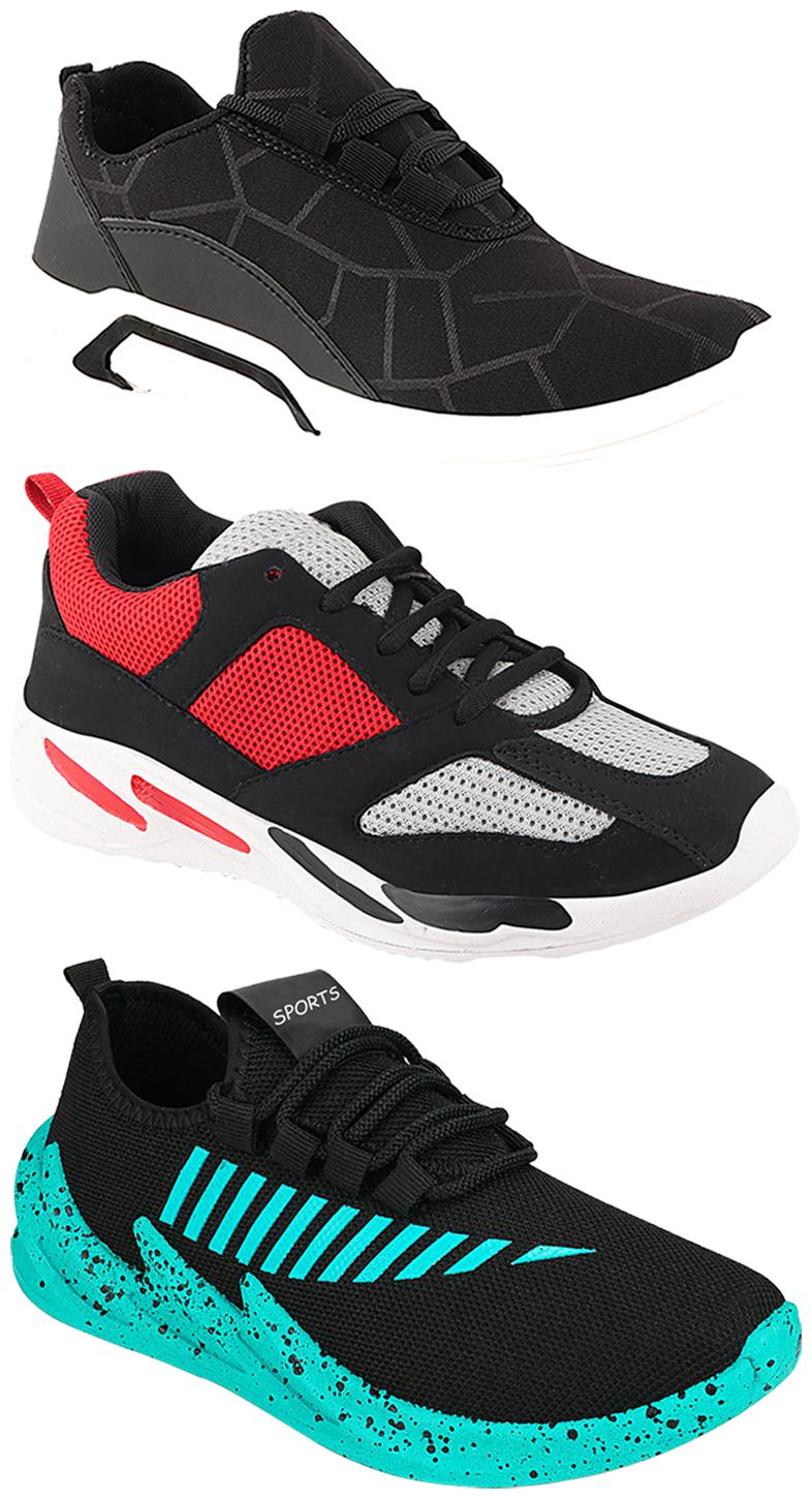 

Birde Men Multi-Color Casual Shoes - CASUAL SPORTS SNEAKERS RUNNNING SHOES - BRD-300-BLK-324-SGRN-334