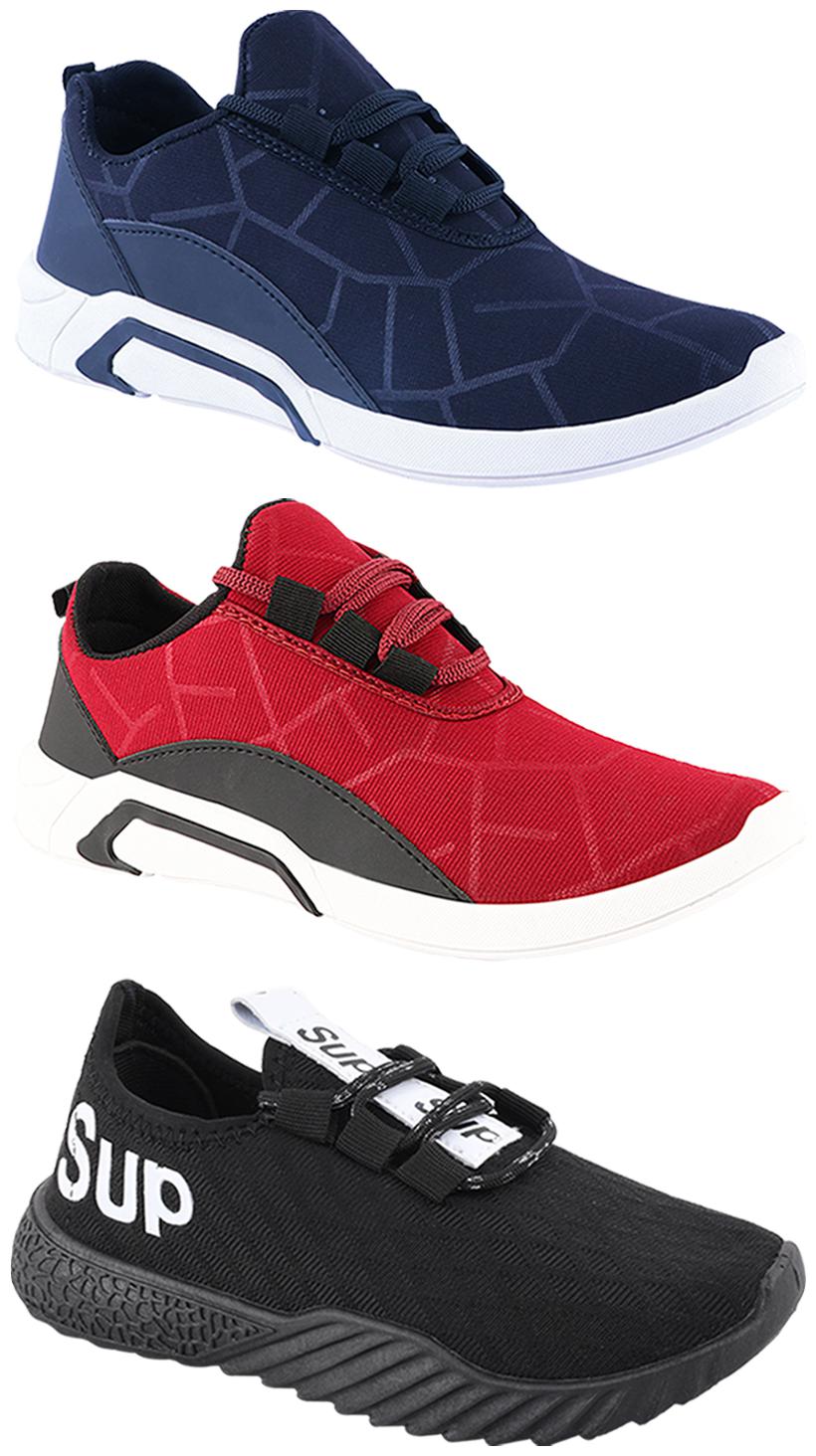 

Birde Men Multi-Color Casual Shoes - CASUAL SPORTS SNEAKERS RUNNNING SHOES - BRD-300-BLU-300-CHRY-384
