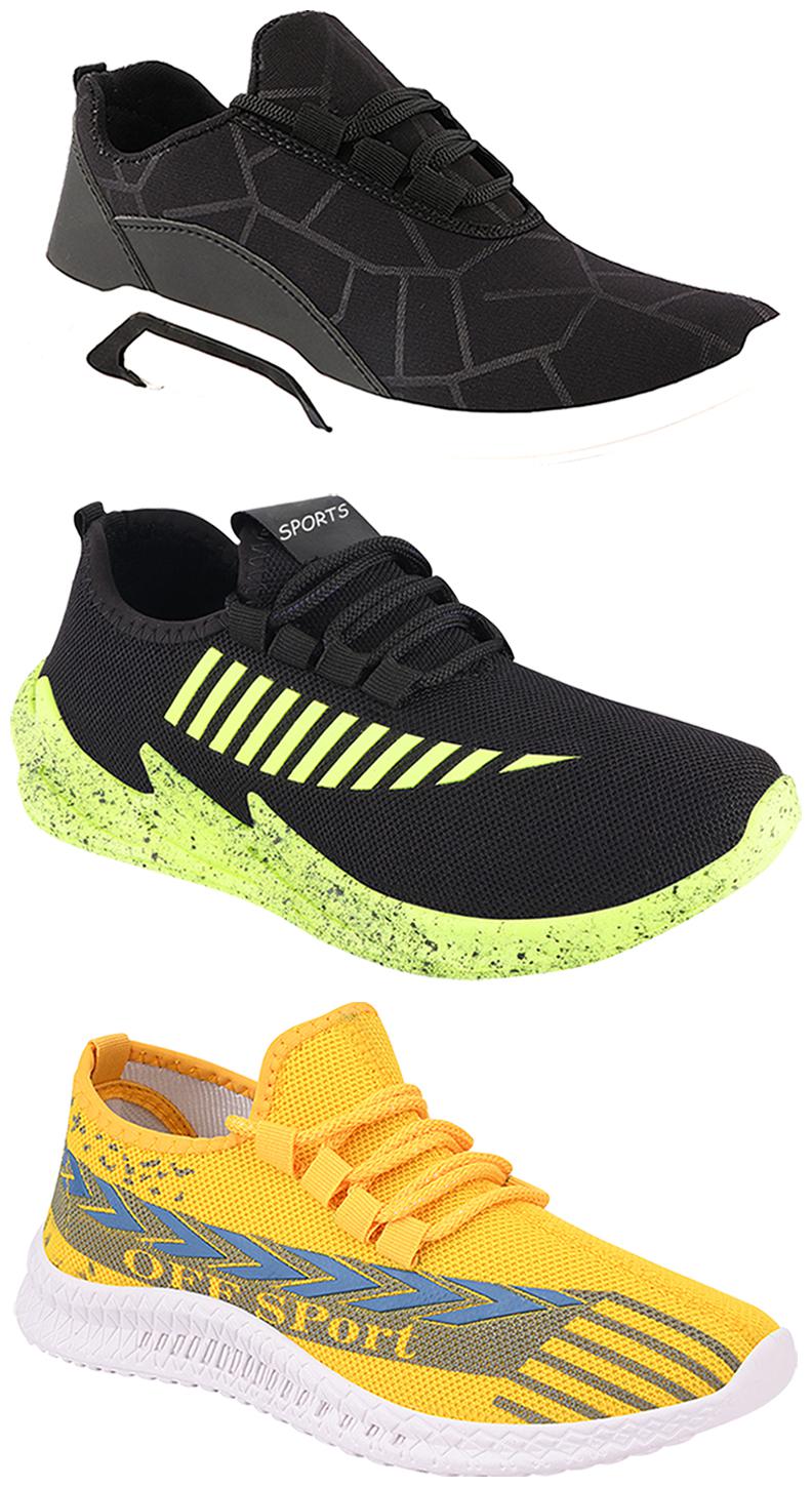 

Birde Men Multi-Color Casual Shoes - CASUAL SPORTS SNEAKERS RUNNNING SHOES - BRD-300-BLK-316-324-PGRN
