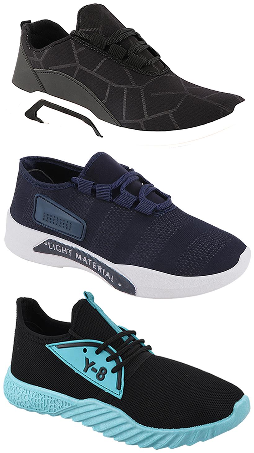 

Birde Men Multi-Color Casual Shoes - BRD-300-BLK-301-BLU-386