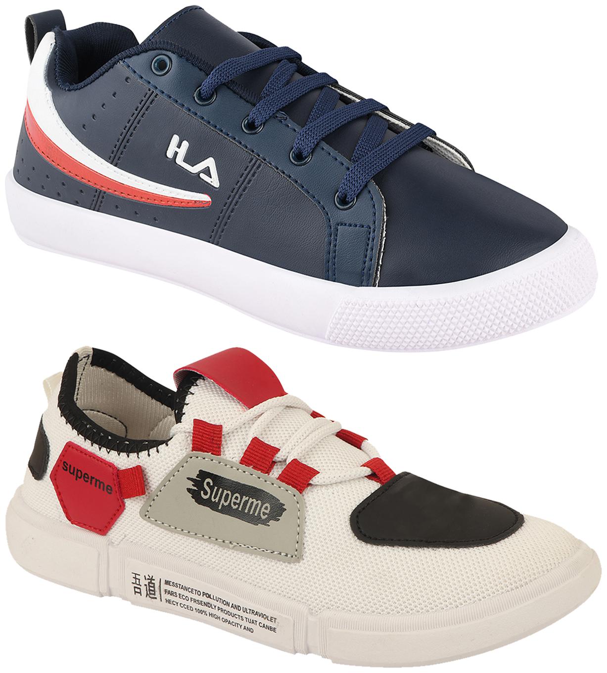 

Birde Multicolor Synthetic Casual Shoes For Men (Pack of 2)