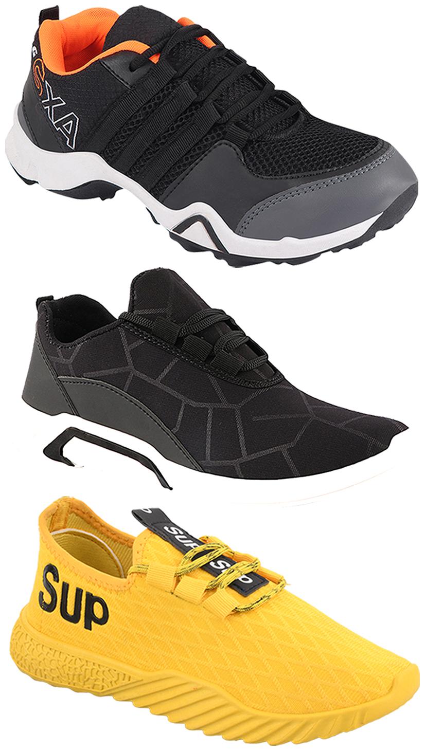 

Birde Men Multi-Color Casual Shoes - CASUAL SPORTS SNEAKERS RUNNNING SHOES - BRD-300-BLK AX-3-383