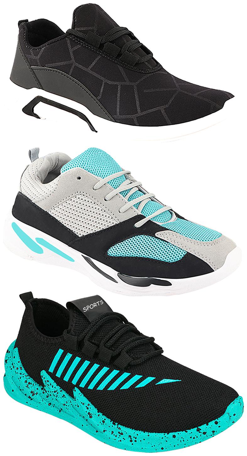 

Birde Men Multi-Color Casual Shoes - CASUAL SPORTS SNEAKERS RUNNNING SHOES - BRD-300-BLK-324-SGRN-332