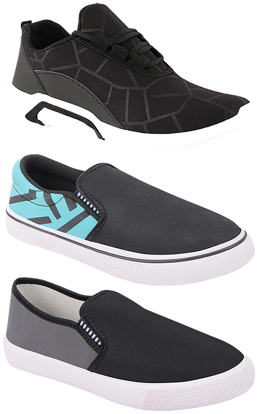 

Birde Men Multi-Color Casual Shoes - BRD-300-BLK-308-SGRN-309-GRY