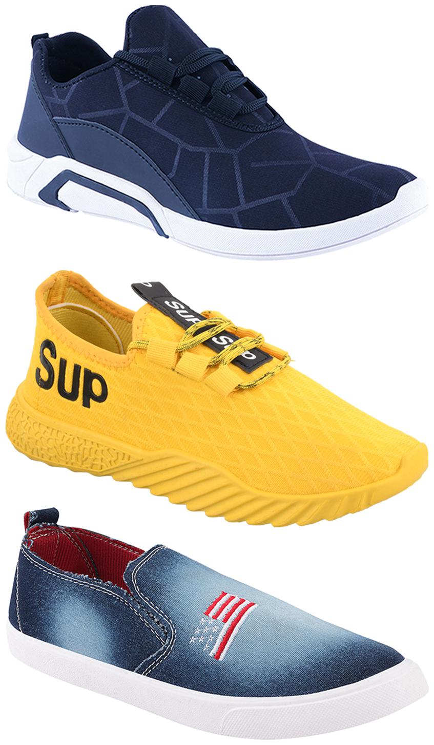 

Birde Men Multi-Color Casual Shoes - CASUAL SPORTS SNEAKERS RUNNNING SHOES - BRD-300-BLU-1220-383