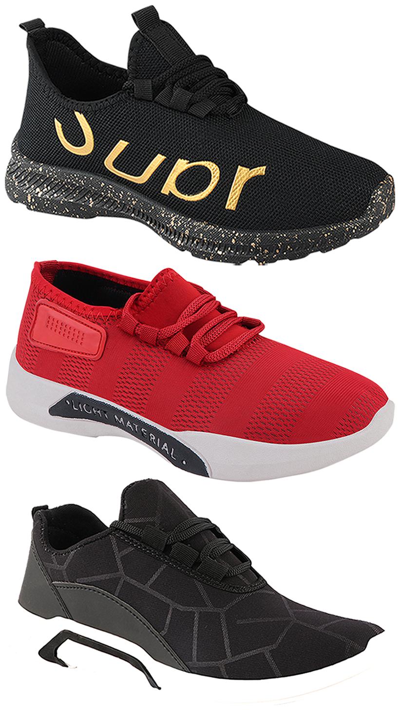 

Birde Men Multi-Color Casual Shoes - BRD-300-BLK-301-RD-368