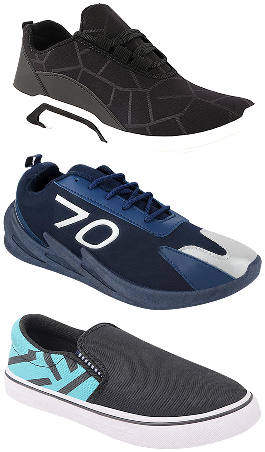 

Birde Men Multi-Color Casual Shoes - CASUAL SPORTS SNEAKERS RUNNNING SHOES - BRD-300-BLK-308-SGRN-351