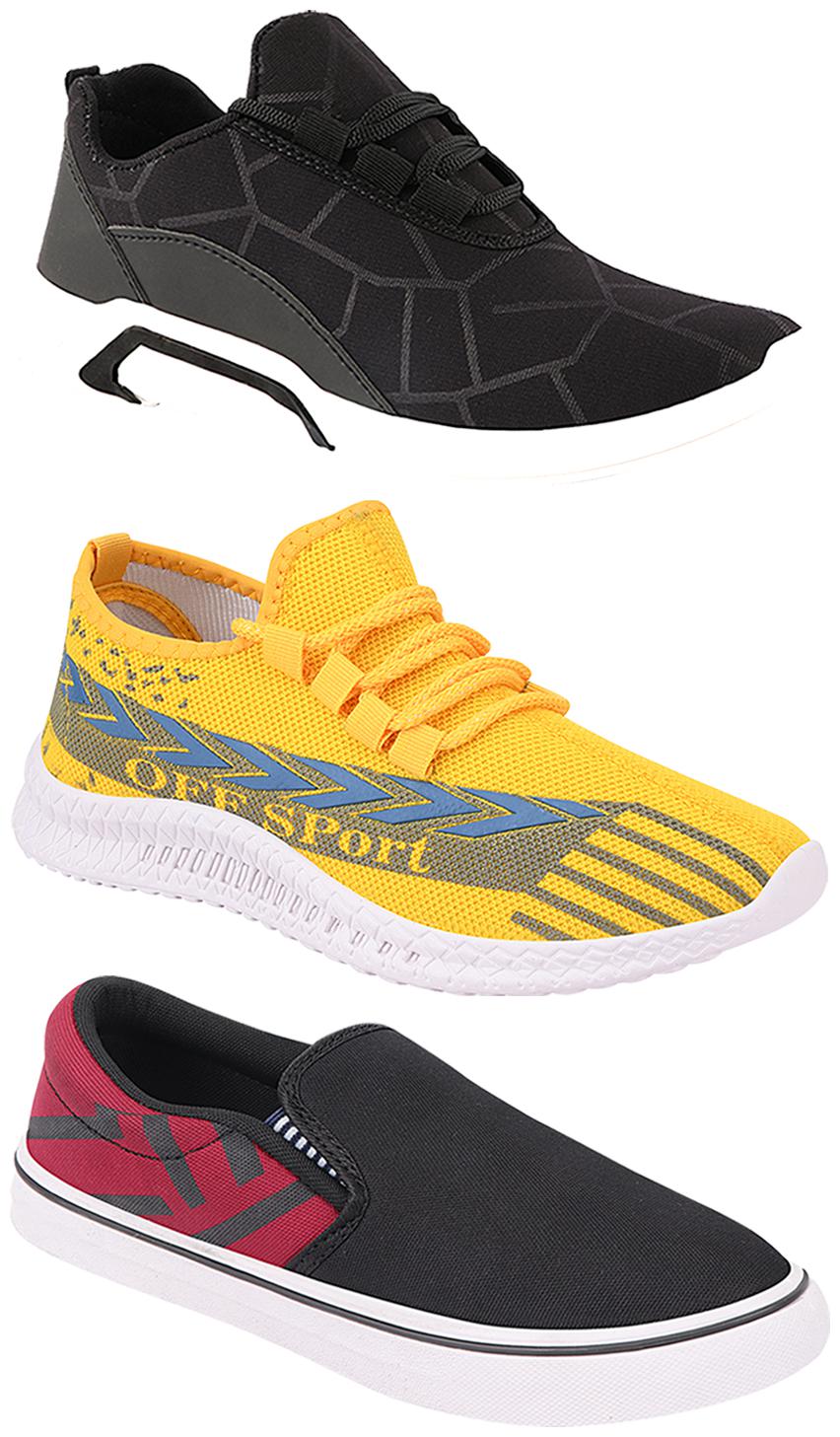 

Birde Men Multi-Color Casual Shoes - BRD-300-BLK-308-MRN-316