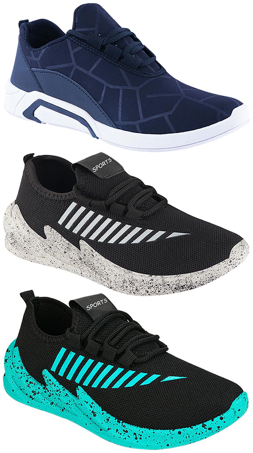 

Birde Men Multi-Color Casual Shoes - BRD-300-BLU-324-GRY-324-SGRN