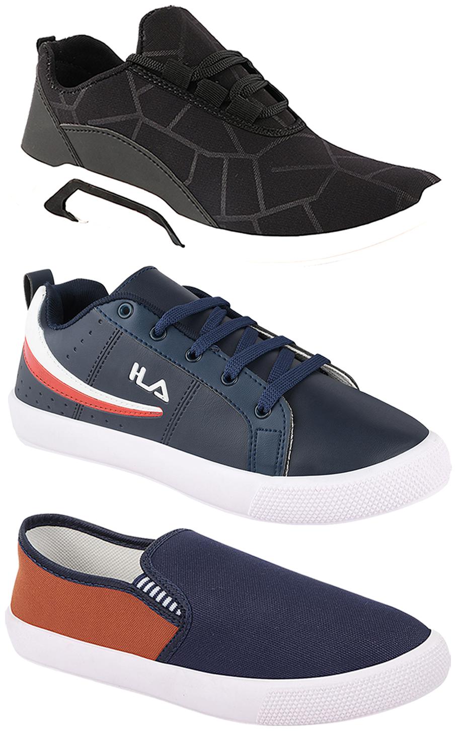 

Birde Men Multi-Color Casual Shoes - BRD-300-BLK-309-TAN-365