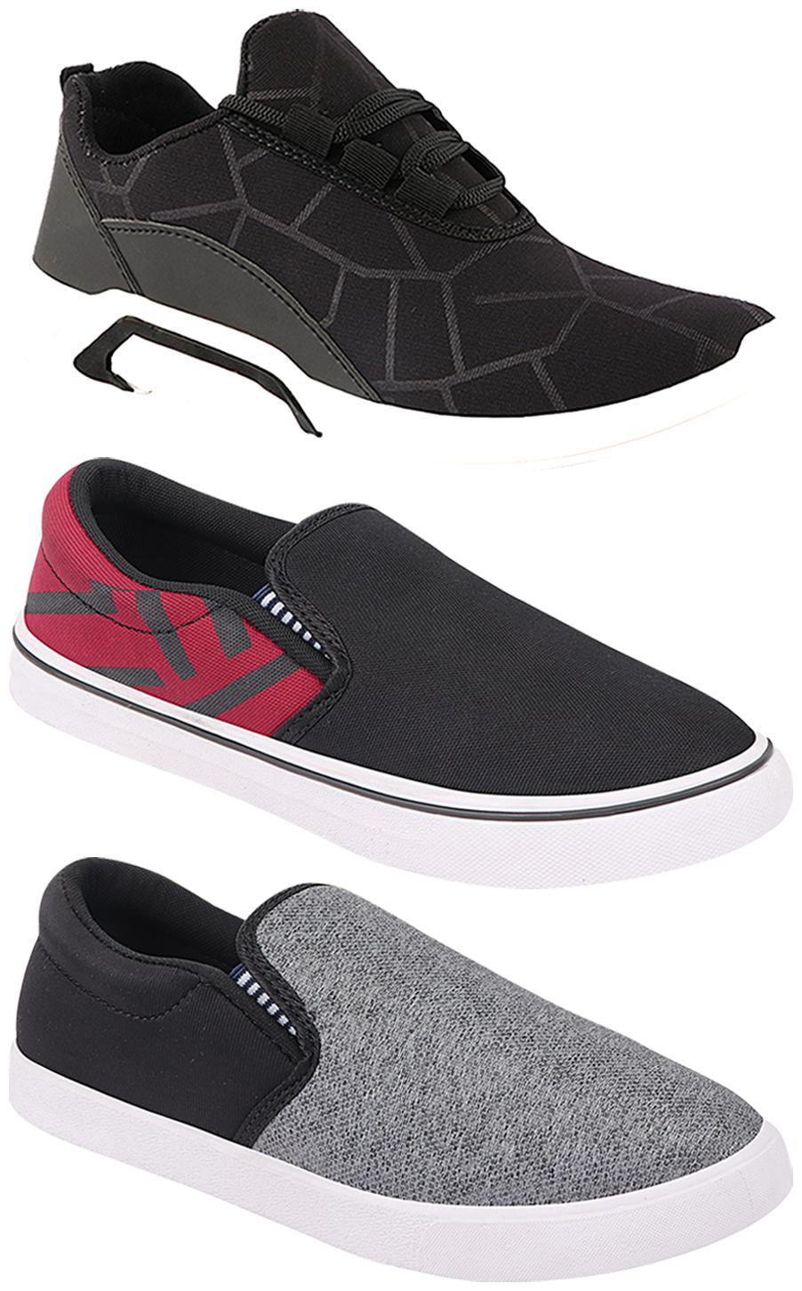 

Birde Men Multi-Color Casual Shoes - BRD-300-BLK-308-MRN-310-SLVR