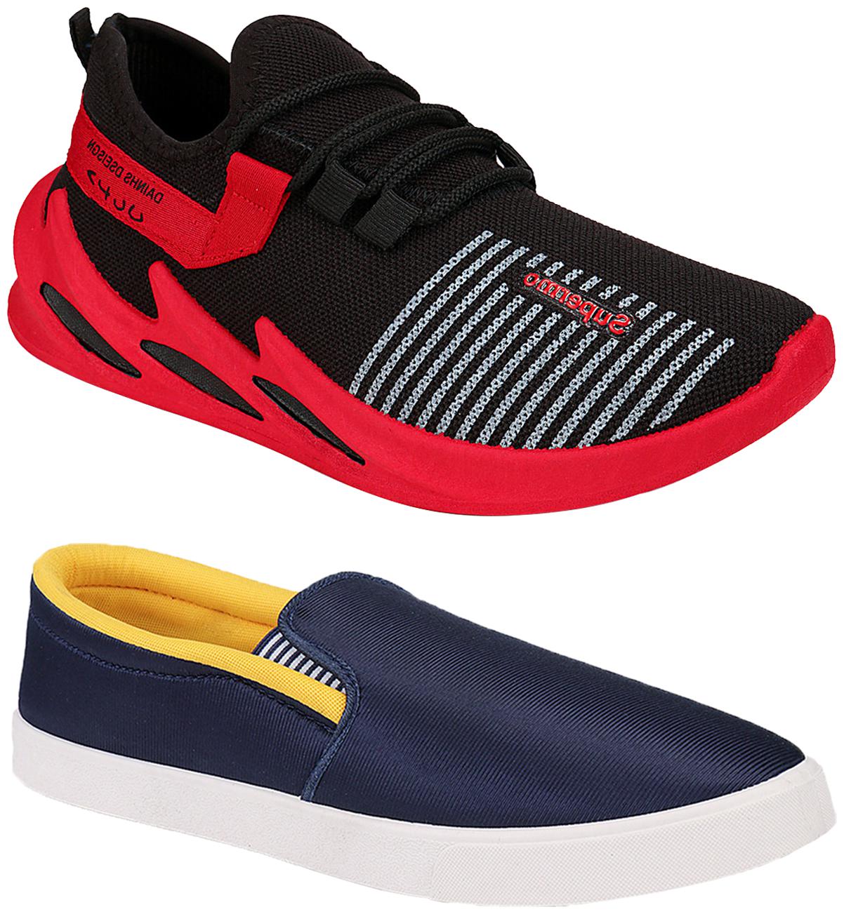 

Birde Multicolor Mesh Casual Shoes For Men (Pack of 2)