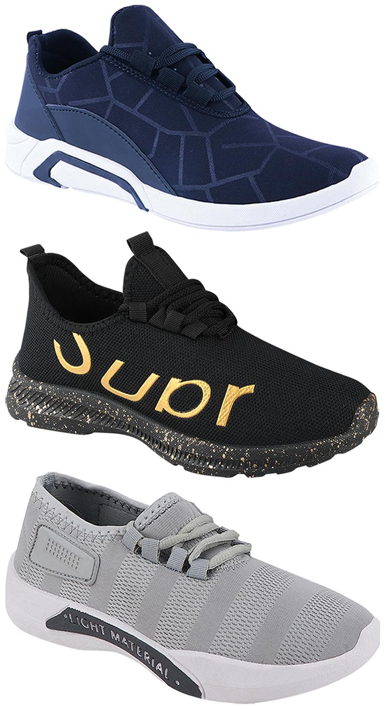 

Birde Men Multi-Color Casual Shoes - BRD-300-BLU-301-GRY-368