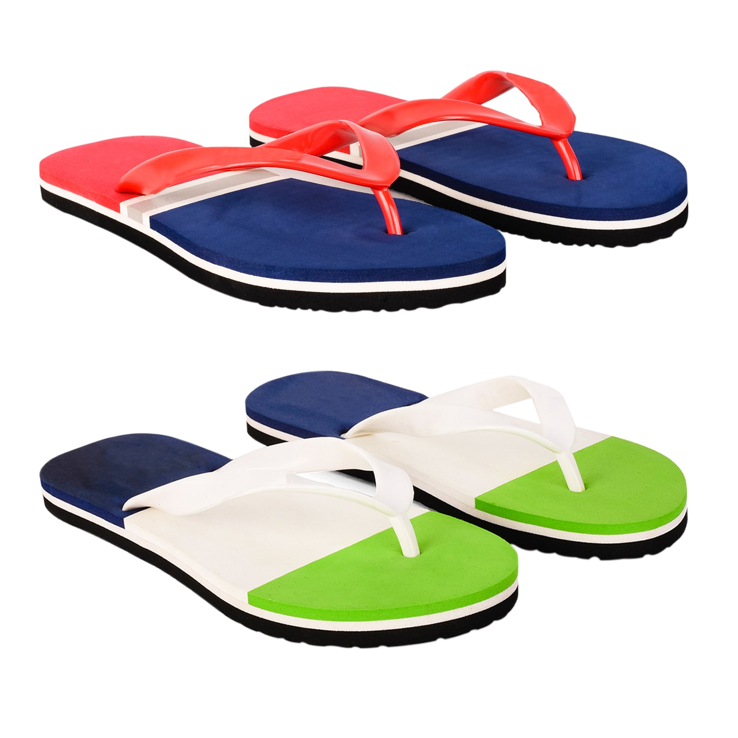 

Birde Men Red White Flip-Flops - 2 Pair