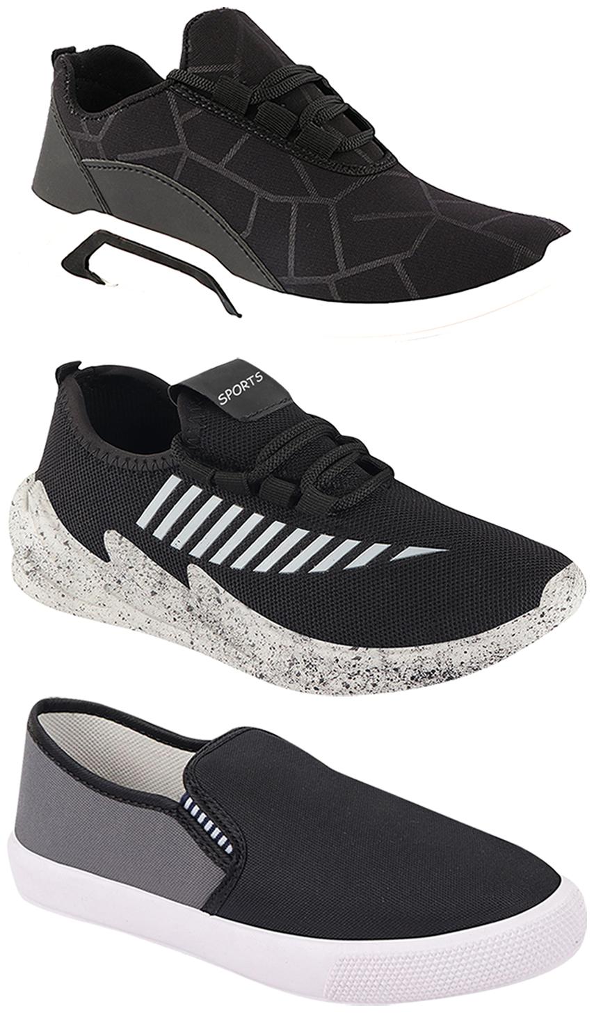 

Birde Men Multi-Color Casual Shoes - BRD-300-BLK-309-GRY-324-GRY