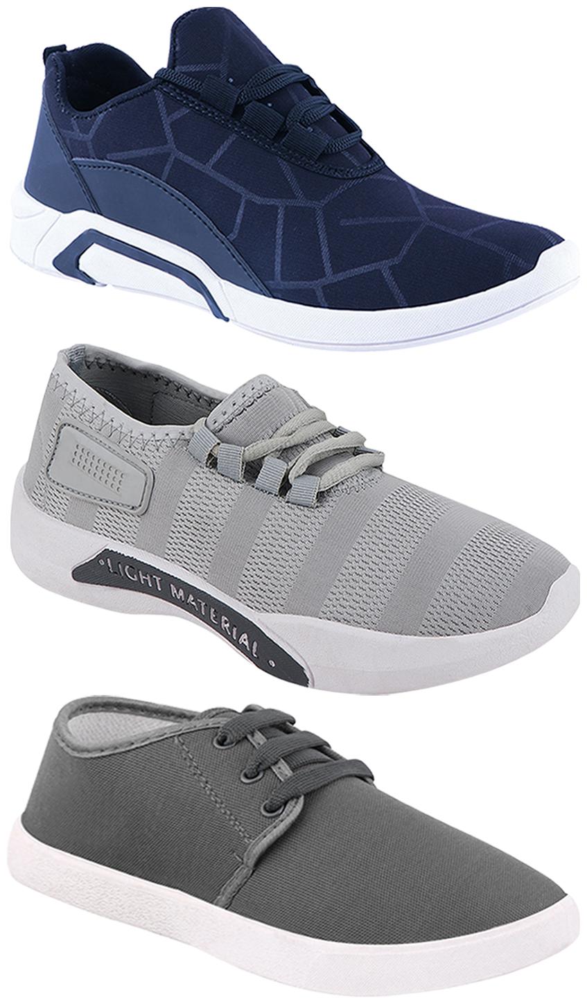 

Birde Men Multi-Color Casual Shoes - BRD-300-BLU-301-GRY-1079