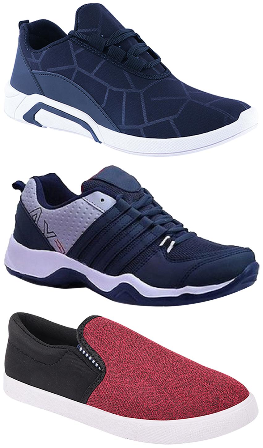 

Birde Men Multi-Color Casual Shoes - BRD-300-BLU-310-BLK AX-1