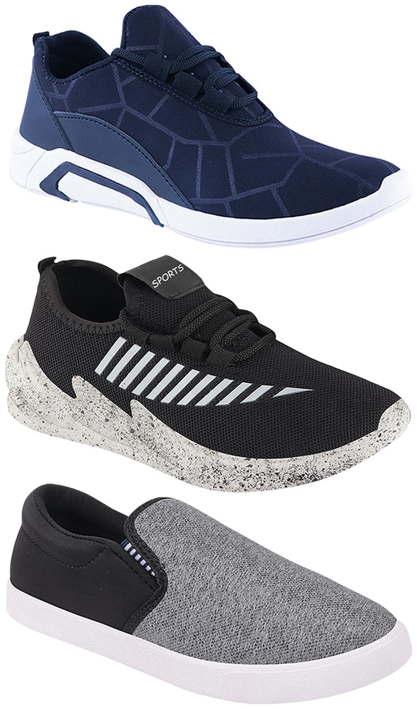 

Birde Men Multi-Color Casual Shoes - BRD-300-BLU-310-SLVR-324-GRY
