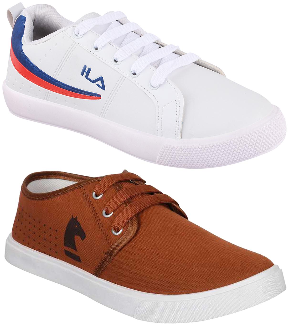 

Birde Multicolor Synthetic Casual Shoes For Men (Pack of 2)
