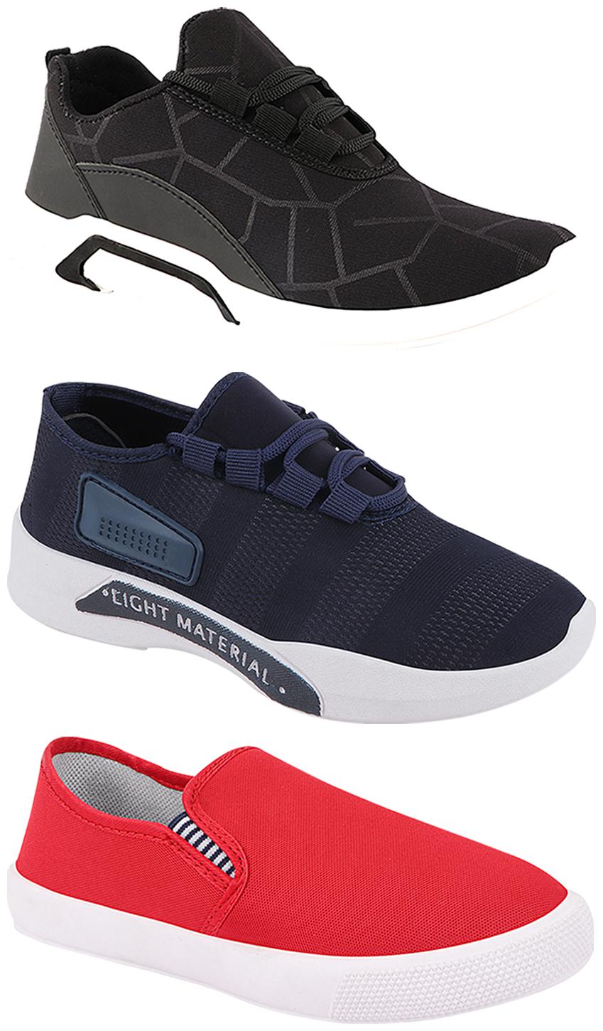 

Birde Men Multi-Color Casual Shoes - BRD-300-BLK-301-BLU-309-RD