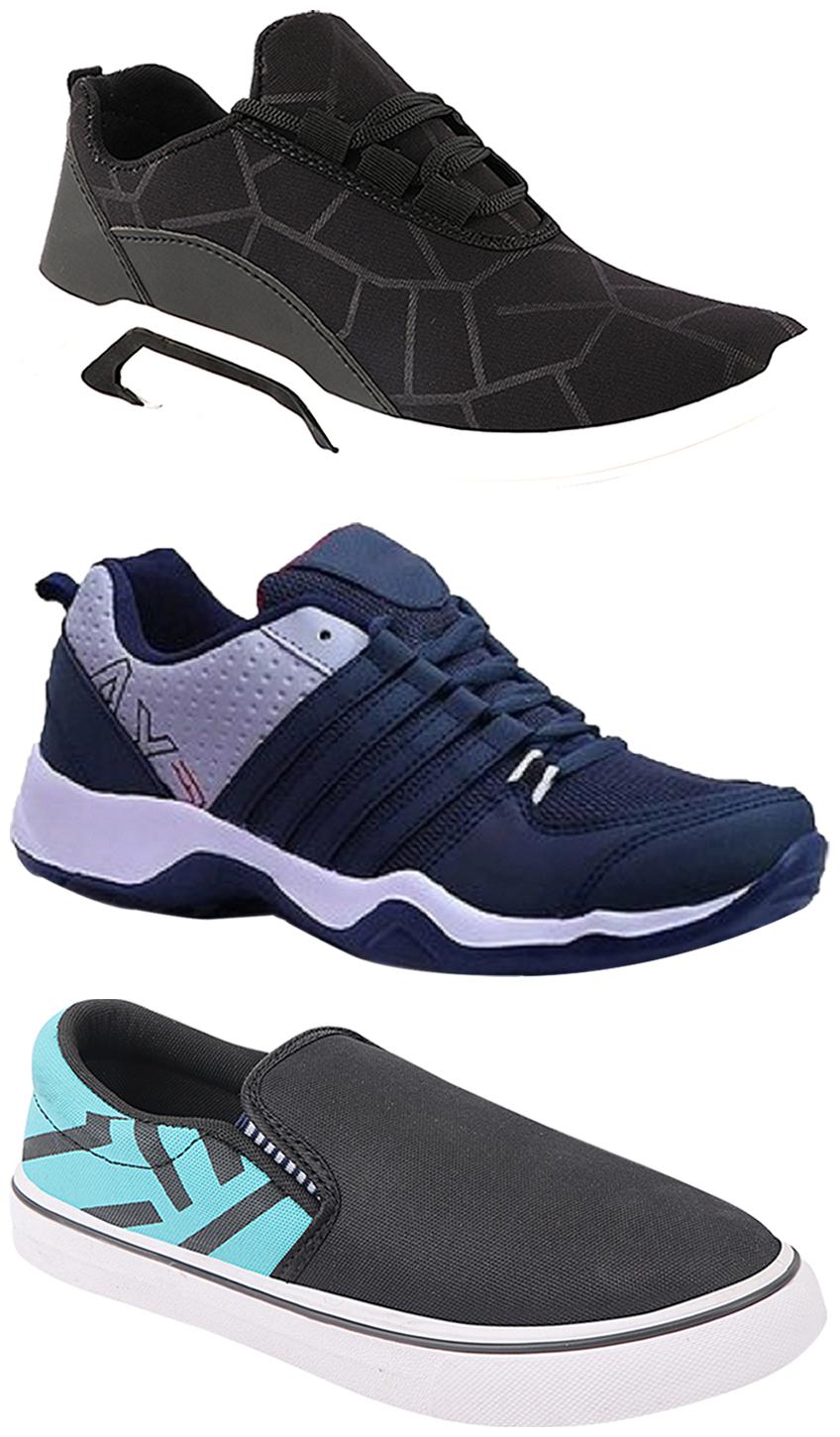 

Birde Men Multi-Color Casual Shoes - BRD-300-BLK-308-SGRN AX-1