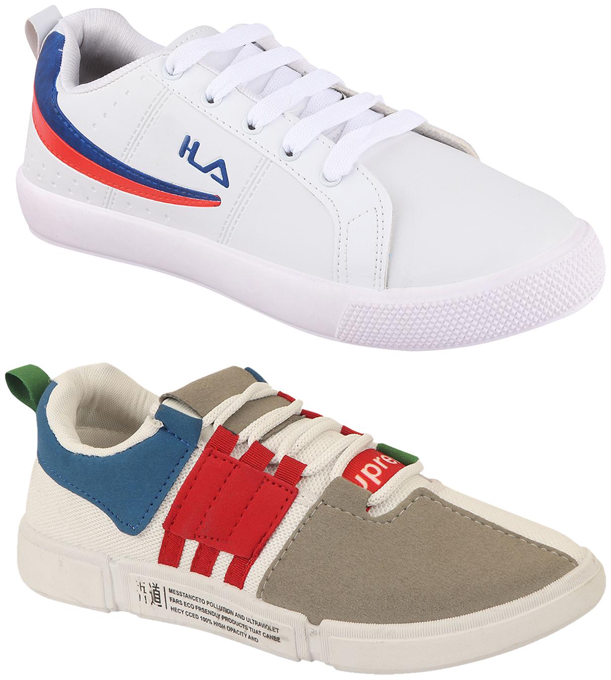 

Birde Multicolor Synthetic Casual Shoes For Men (Pack of 2)