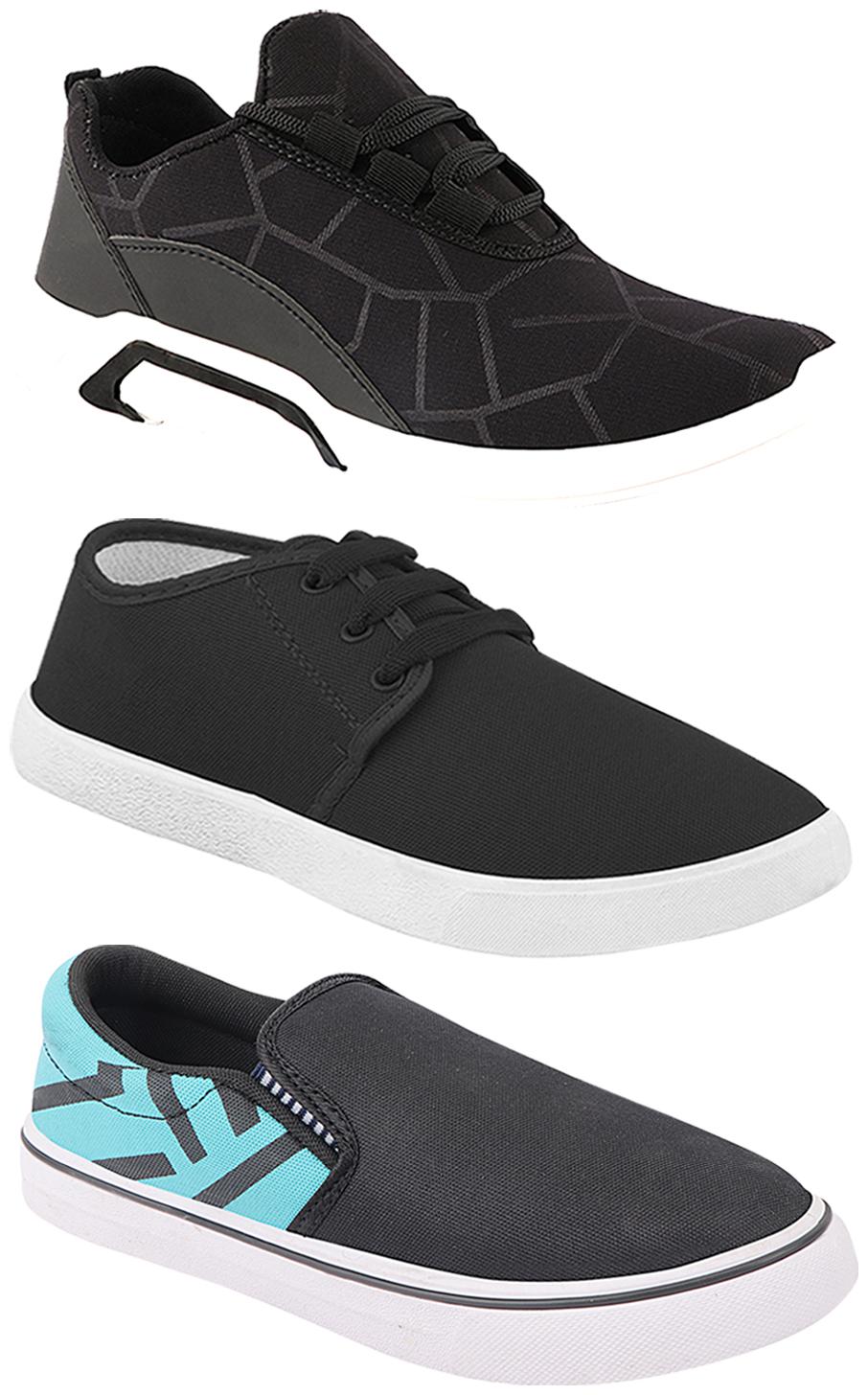 

Birde Men Multi-Color Casual Shoes - BRD-300-BLK-349-308-SGRN