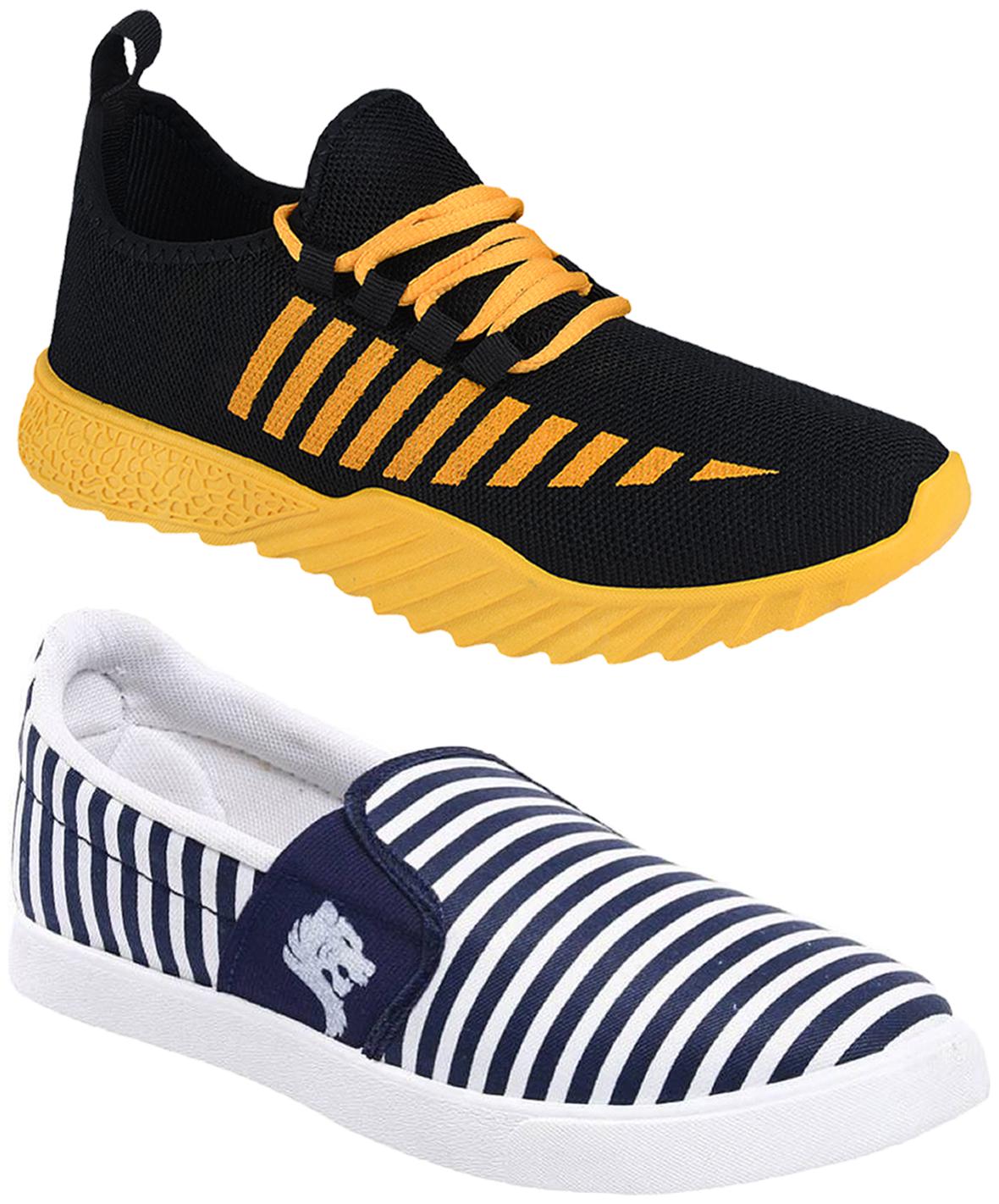 

Birde Multicolor Mesh Casual Shoes For Men (Pack of 2)