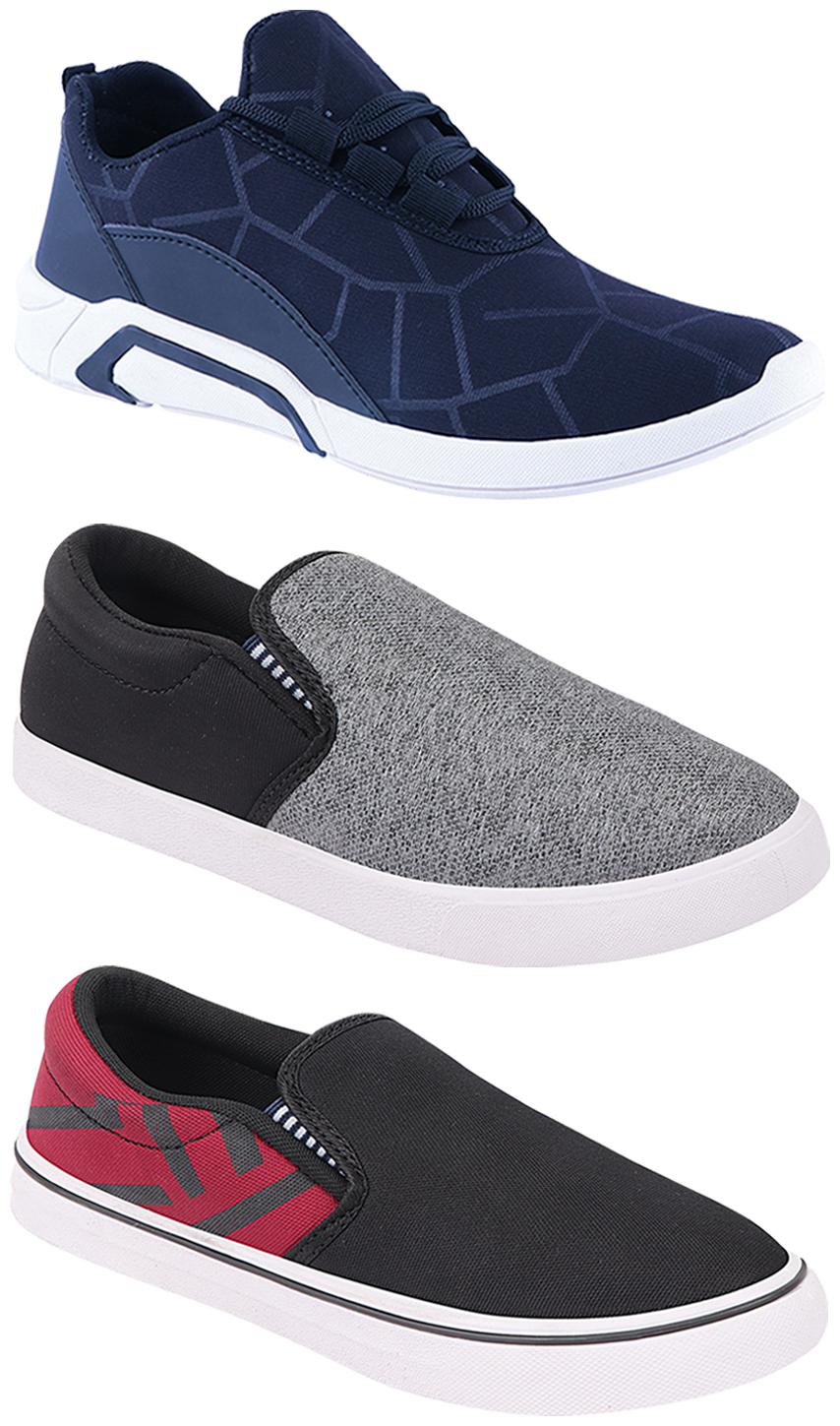 

Birde Men Multi-Color Casual Shoes - BRD-300-BLU-308-MRN-310-SLVR