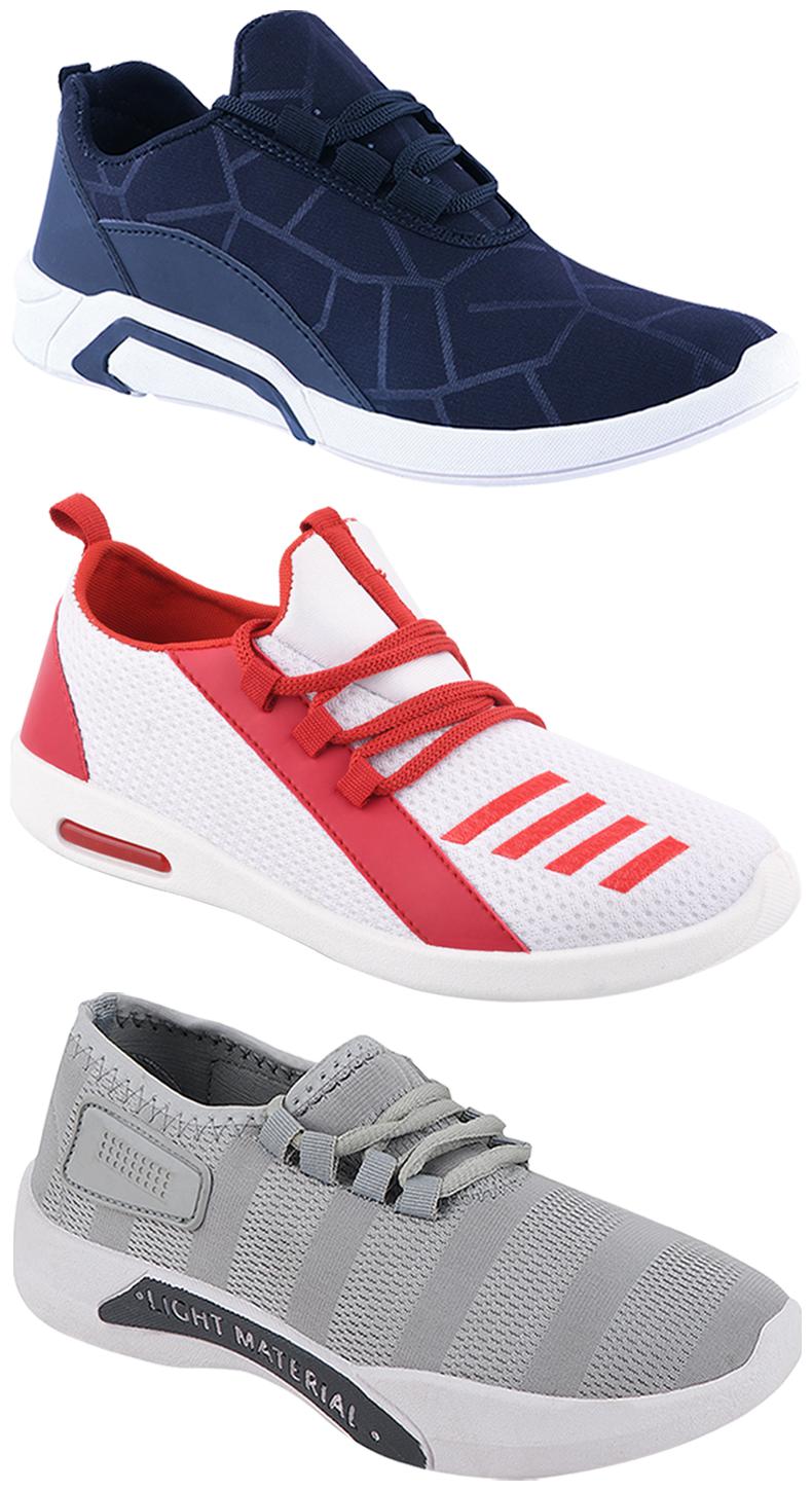 

Birde Men Multi-Color Casual Shoes - BRD-300-BLU-301-GRY-374